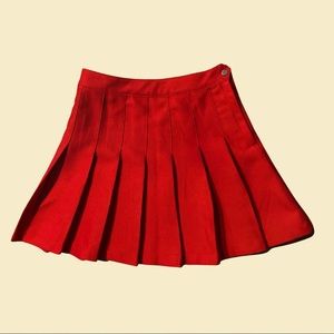 NWT H&M Red Pleated Skirt Size 4 US
